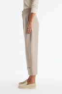 Carrot-Fit Button-Detail Trousers