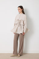 Fiona Green Striped Shirt