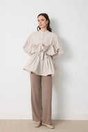 Fiona Green Striped Shirt