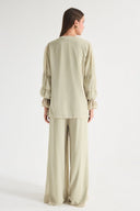 Ruffle Detail Lace Chiffon Set