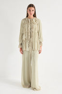 Ruffle Detail Lace Chiffon Set