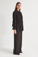 Ruffled Detail Lace Chiffon Set