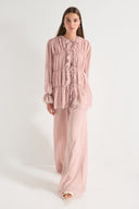Ruffle Detail Lace Chiffon Set