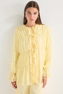 Ruffle Detail Lace Chiffon Set