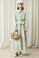 Ruffle Detailed Striped Set