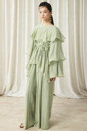 Ruffle Detail Trouser Set