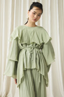 Ruffle Detail Trouser Set