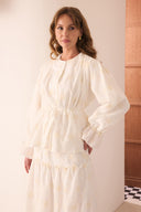 Eyelet Detail Drawstring Skirt Set