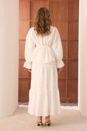 Eyelet Detail Drawstring Skirt Set