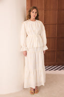 Eyelet Detail Drawstring Skirt Set