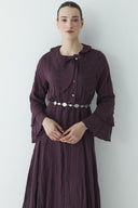 Bow Detail Striped Lined Dress