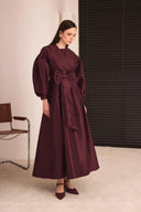 Taffeta Evening Dress with Bow Detail