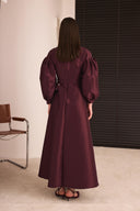 Taffeta Evening Dress with Bow Detail