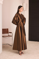 Taffeta Evening Dress with Bow Detail