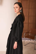 Taffeta Evening Dress with Bow Detail