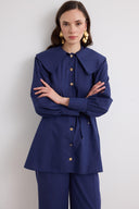 Flowers Collar Detail Shirt