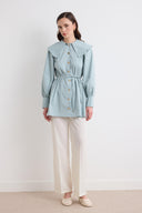 Flowers Collar Detail Shirt