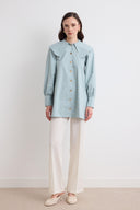 Flowers Collar Detail Shirt
