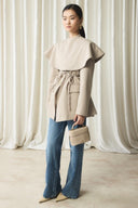 Fularlı Double Blazer Ceket
