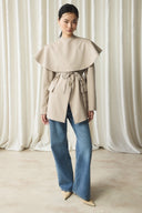 Fularlı Double Blazer Ceket