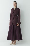 Fularlı Double Blazer Ceket