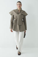 Fularlı Double Blazer Ceket