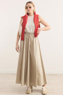 Gabardine Flared Skirt