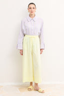 Wide Leg Poplin Basic Trousers