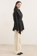Wide Collar Asymmetric Shirt