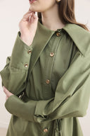 Wide Collar Asymmetric Shirt