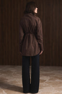 Wide Collar Asymmetrical Shirt