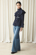 Wide Collar Detail Trench Coat