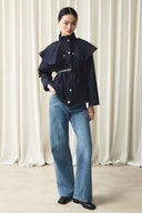 Wide Collar Detail Trench Coat