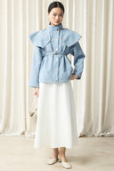 Wide Collar Detail Trench Coat