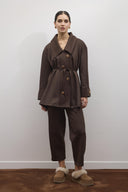 Wide Collar Button-Down Scuba Set