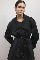 Wide Collar Buttoned Scuba Set