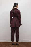 Wide Collar Buttoned Scuba Set