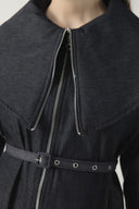 Wide Collar Belted Pants Set