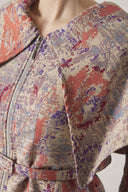 Wide Collar Jacquard Jacket