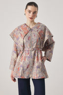 Wide Collar Jacquard Jacket