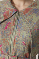 Wide Collar Jacquard Jacket