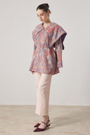 Wide Collar Jacquard Jacket