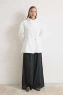 Wide-Collar Wool Coat