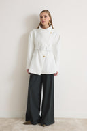 Wide-Collar Wool Coat