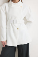 Wide-Collar Wool Coat