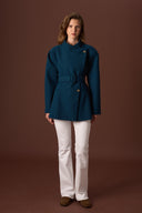 Wide-Collar Wool Coat