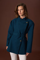 Wide-Collar Wool Coat