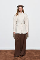 Wide-Collar Wool Coat