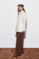 Wide-Collar Wool Coat