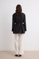 Genza Collar Pleated Shirt